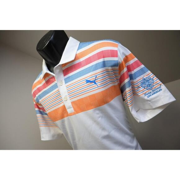 Puma Golf Polo Athletic Trump National Los Angeles Athletic Shirt Mens Medium - Picture 1 of 14